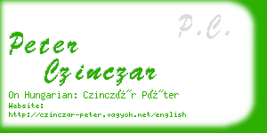 peter czinczar business card